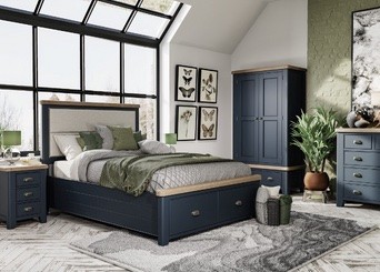 Ellie Blue Painted & Oak Bedroom