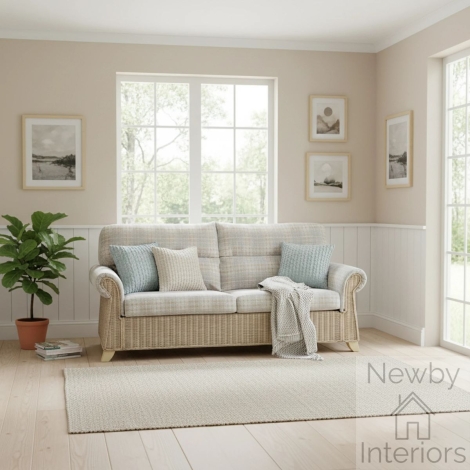 Clifton 3 seater sofa - Desser Clifton Natural Wash Cane 3 Seater Sofa