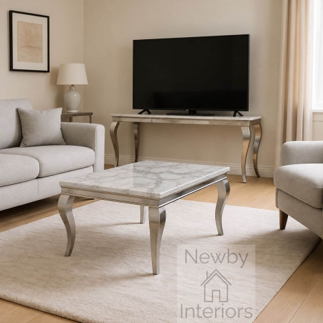 NH-Lewis-Coffee - Louis Marble Coffee Table (Choose Colour)