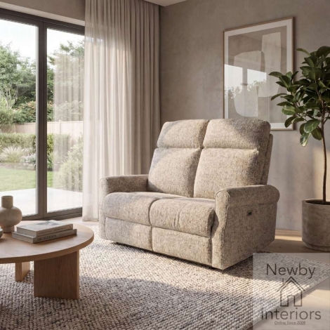 627-05-41-21-01 - Riverton Moss Heather Fabric 2 Seater Electric Power Riser Recliner Sofa
