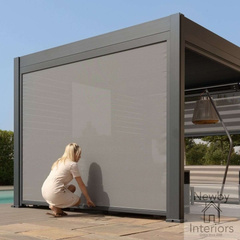 Maze Eden Pergola Textilene Privacy Blind 4m