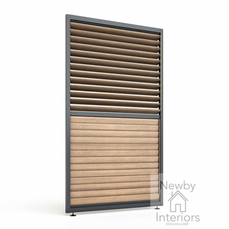 ALU-GB-EDEN-LV-3M-AB-16 - Maze Eden Pergola Adjustable Wood Effect Louvre Panel 131 x 222cm fits within 3m