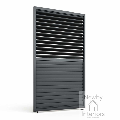 ALU-GB-EDEN-LV-3M-AB - Maze Eden Pergola Adjustable Grey Louvre Panel 131 x 222cm fits within 3m