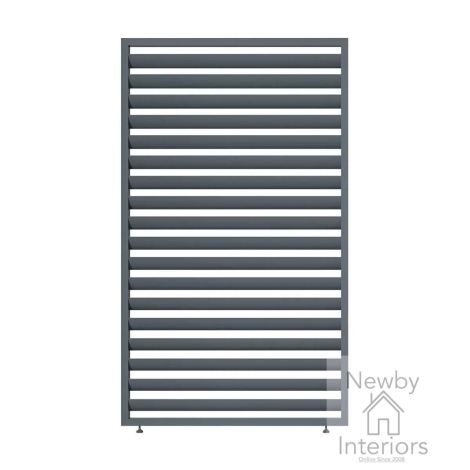 ALU-GB-EDEN-LV-4M - Maze Eden Pergola Single Grey Louvre 125 x 222cm fit within 4m