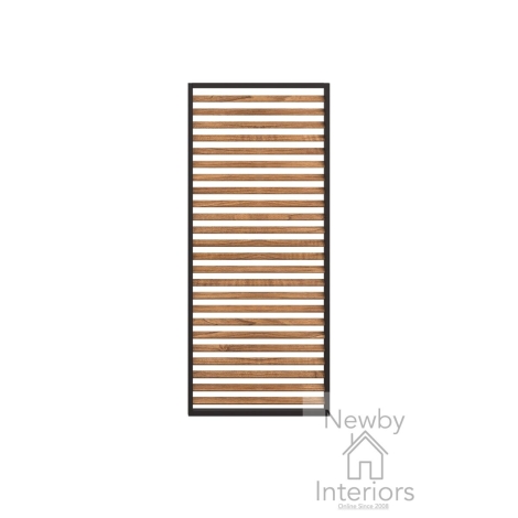 ALU-GB-LV16-12321812 - Maze Como Pergola Louvre Wood Effect Panel with Grey Frame for 4m Side - 123x218
