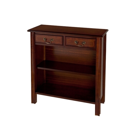 A512 - Reproduction 2 Drawer Open Hall Cupboard Chippendale (Choice of Finish)