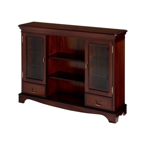 A517 - Reproduction 2 Drawer Display Bookcase (Choice of Finish)