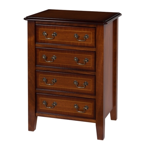 A715 - Reproduction 4 Drawer Sheraton Chest (Choice of Finish)