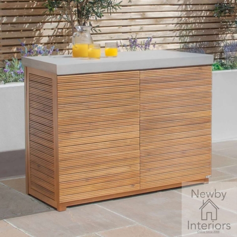 Maze Bali Outdoor Kitchen Double Storage Unit Acacia