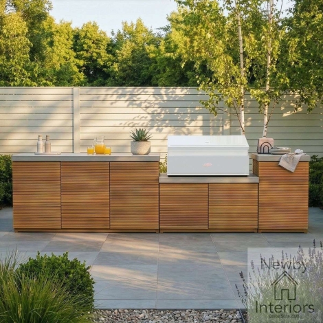 Maze Bali Outdoor Kitchen Storage Units Large Configuration Acacia