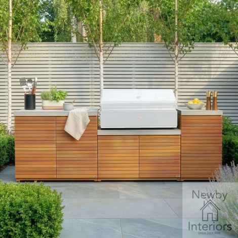 Maze Bali Outdoor Kitchen Storage Units Medium Configuration Acacia