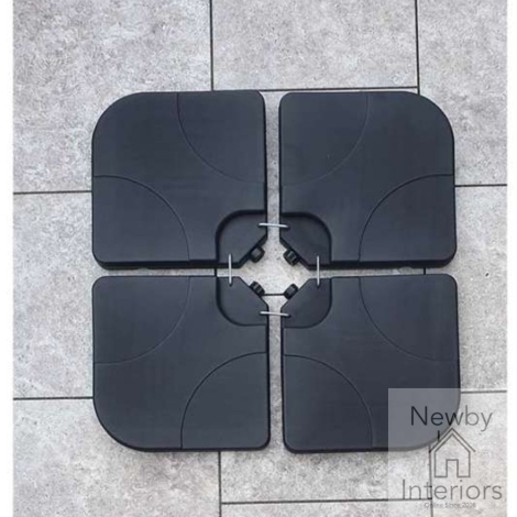 BASE0215 - Signature Weave Black Set of 4 U Link Bracket Banana Parasol Base