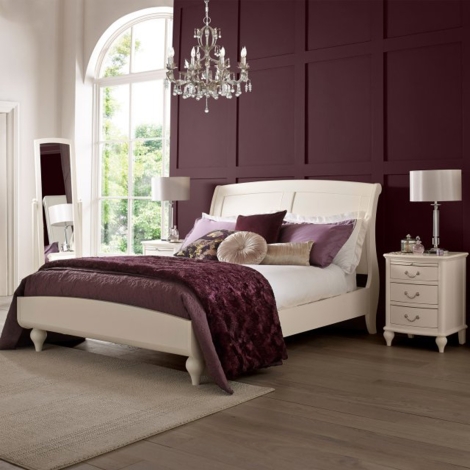 9875-44BD - Bordeaux Ivory Low Footend (150cm King)