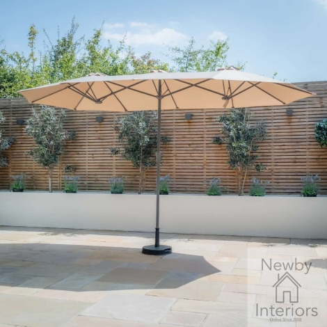 Maze Capri 2.2 x 4m Rectangular Parasol Clay Beige