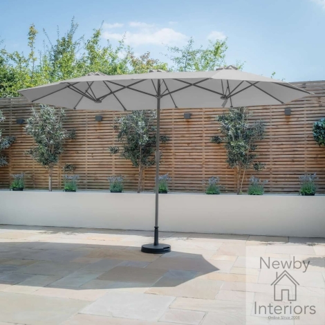 Maze Capri 2.2 x 4m Rectangular Parasol Charcoal Grey
