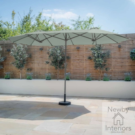 Maze Capri 2.2 x 4m Rectangular Parasol Oil Green