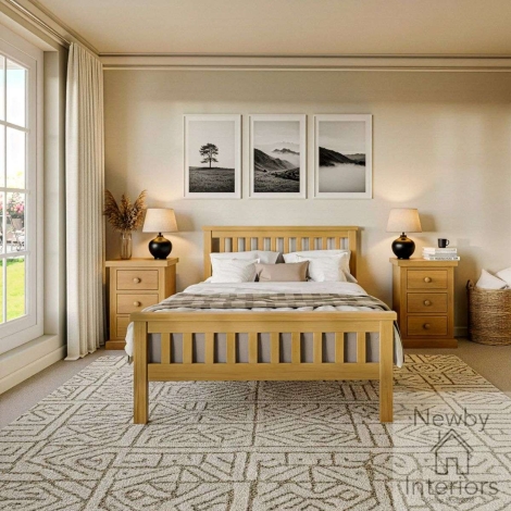 NH-CKP-16 - Chunky Pine Wood 4ft6in Double 135cm Bed