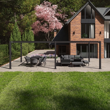 ALU-GB-784012 - Como Pergola Aluminium 78x40 Frame Only / Grey 