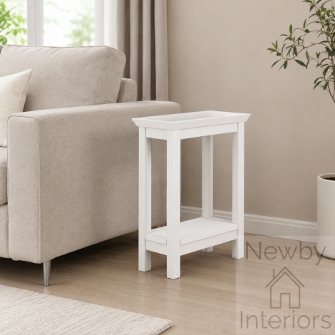 Cote White Side Table