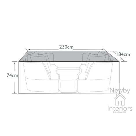 Garden - Cheltenham/Cotswold Daybed Furniture Cover - Black