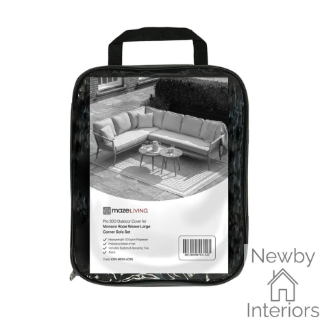 COV-MON-LCSS - Maze Pro 300 Outdoor Furniture Cover for Monaco Rope Weave Large Corner Sofa Set