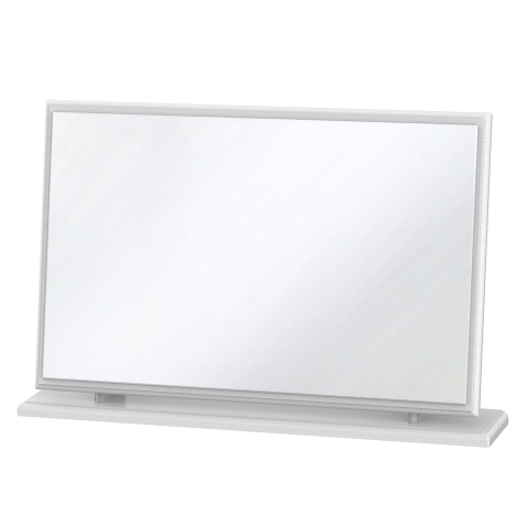CRY047-W - Crystal White Ash Rectangular Large Mirror