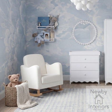 DANCERCUXXWHI* - Dancer White Wood 3 Drawer Changing Unit