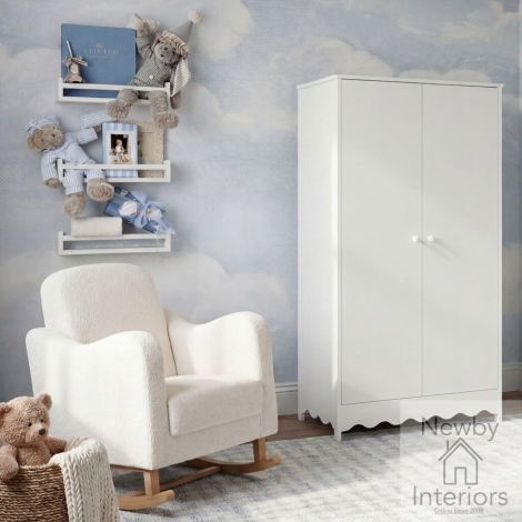 DANCERWDXXWHI* - Dancer White Wood 2 Door Double Wardrobe