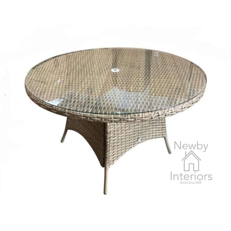DARC0257 - Signature Weave Darcey Nature Rattan 1.35m Round Dining Table