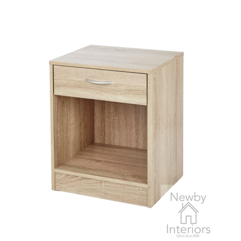 DELTACAB - Delta Oak 1 Drawer Small Bedside Cabinet
