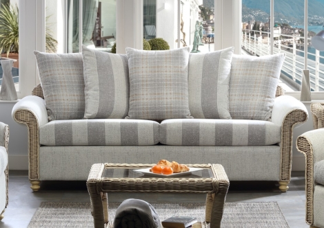 Samford Pillow 3 Seater Sofa - Desser - Samford - Natural Wash - Cane Pillow Back 3 Seater Sofa