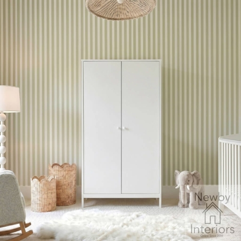 DREAMEWDXXWHI* - Dreamer White Wood 2 Door Double Wardrobe