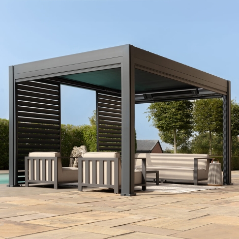 ALU-GB-EDEN-304012 - Eden Pergola Aluminium Rectangular 30x40 - Frame Only - Grey