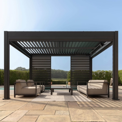 ALU-GB-EDEN-404012 - Eden Pergola Aluminium Square 40x40 - Frame Only - Grey