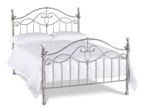M1512B-135B - Elena Shiny Nickel Bedstead (135cm Double)