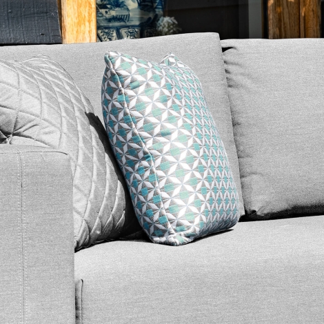 KIT-2-FB-CU-MOS-TQ - Fabric Scatter Cushion 43x43cm (Pack of 2) / Mosaic Glacier