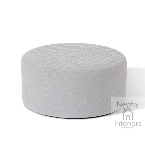 FB-AMB-QU-FS-LC - Maze Outdoor Fabric Ambition Quilted Footstool Lead Chine