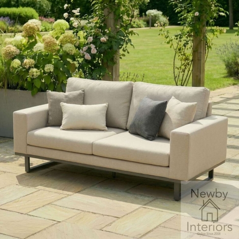 FB-ETH-2S-OT - Maze Outdoor Fabric Ethos 2 Seat Sofa Oatmeal with Grey Frame