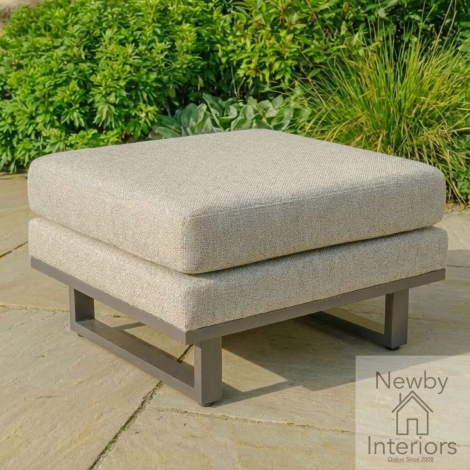 FB-ETH-FS-LAT - Maze Outdoor Fabric Ethos Footstool Latte with Cafe Frame