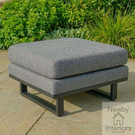 FB-ETH-FS-ZG - Maze Outdoor Fabric Ethos Footstool Zinc Grey