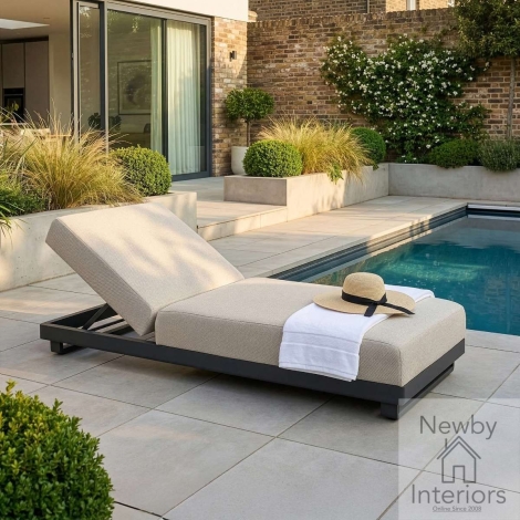 FB-IBIZ-SL-OT - Maze Outdoor Fabric Ibiza Sunlounger Oatmeal