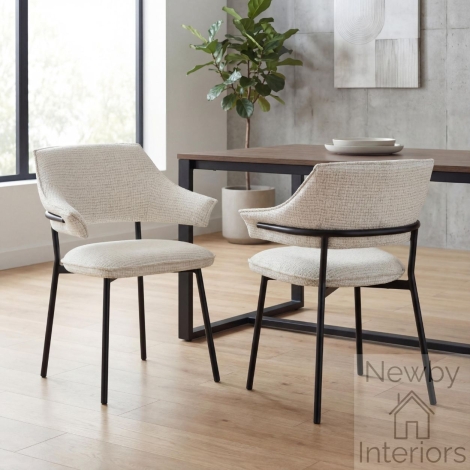 302-13-04-01-01 - Geneva Textured Natural Dining Chair (Pair)