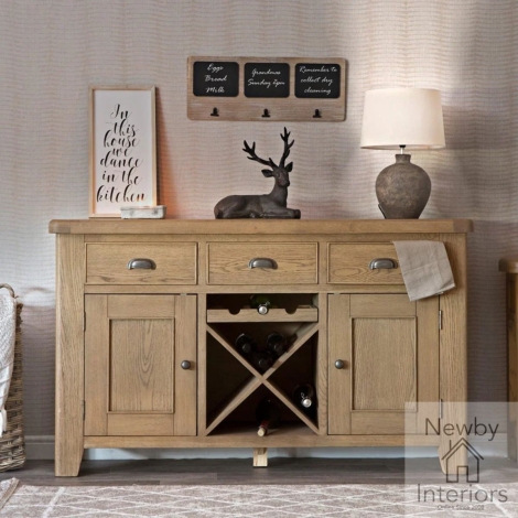 Hoxley Smoked Oak - Wine Rack Sideboard (HO-LS)