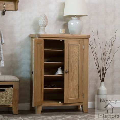 Hoxley Smoked Oak Shoe Cupboard (HOSHC)