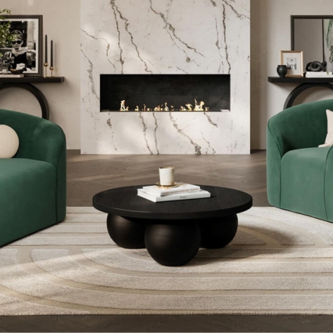 Kenji Matte Black Coffee Table