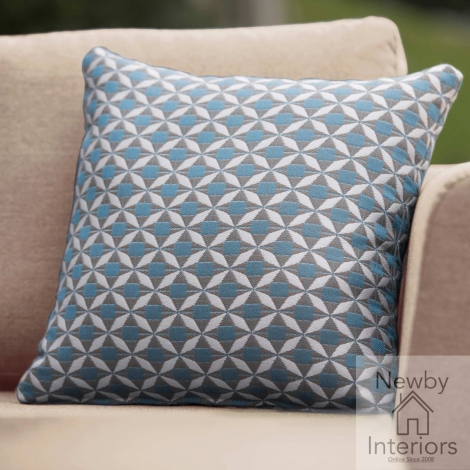 KIT-2-FB-CU-MOS-BL - Maze Fabric Scatter Cushion 43x43cm Mosaic Blue Pack of 2