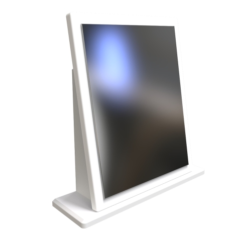 KNI044-BG-WM - Knightsbridge Black Gloss & White Matt Small Mirror