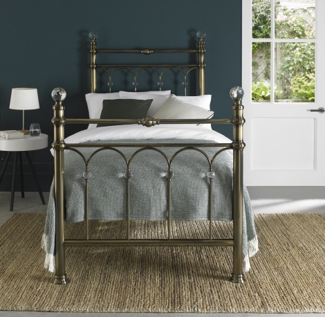 2459B-B - Krystal Antique Brass Bedstead Single 90cm