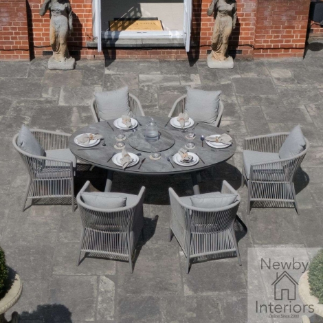 Maze Maldives Outdoor 6 Seat Oval Dining Set