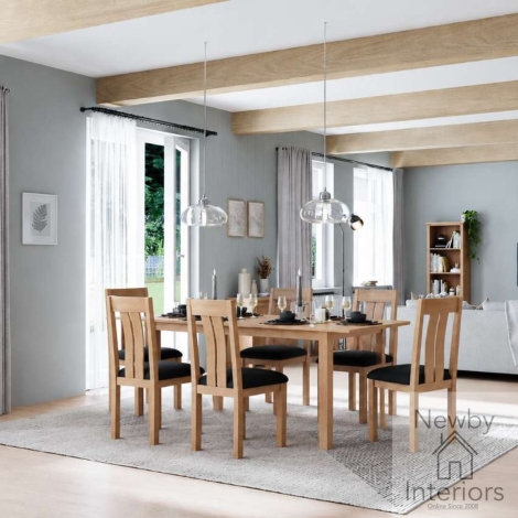 Arlyn Natual Oak 125/165Cm Extending Dining Table